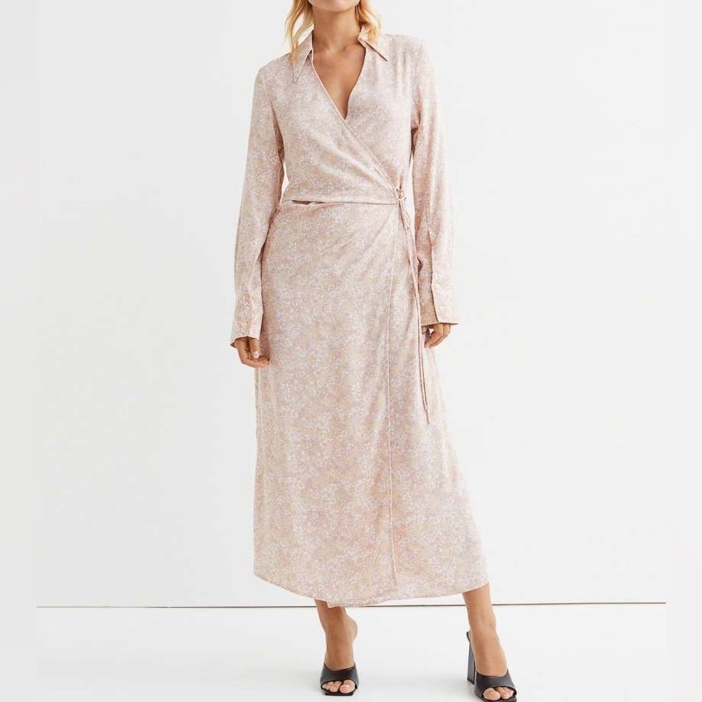 H&M Floral WRAP SHIRT DRESS NWT